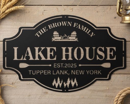 Personalized Custom Lake House Metal Sign Outdoor TMS1578 – Tom Pham ...