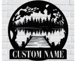 Personalized Custom Lake House Metal Sign Outdoor TMS1579