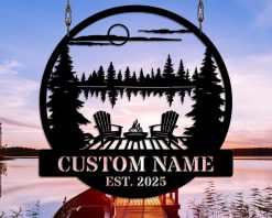Personalized Custom Lake House Metal Sign Outdoor TMS1583