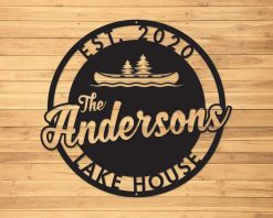 Personalized Custom Lake House Metal Sign Outdoor TMS1584