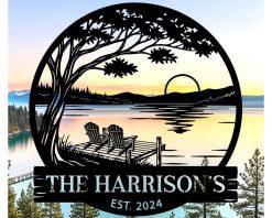 Personalized Custom Lake House Metal Sign Outdoor TMS1585
