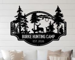 Personalized Deer Metal Sign Name Outdoor TMS1613