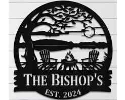 Personalized Fire Pit Campfire Metal Signs Indoor Outdoor TMS1637