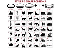 Alternative view of Personalized Metal Farm Signs Farmhouse Outdoor TMS1593