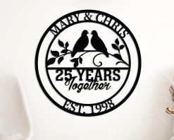 Personalized Metal Wedding Signs Couple Anniversary TMS1628