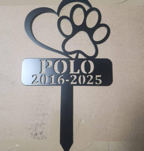 Click to view full screen Personalized Dog Pet Memorial Garden Stake Metal Signs TMS1653 photo review