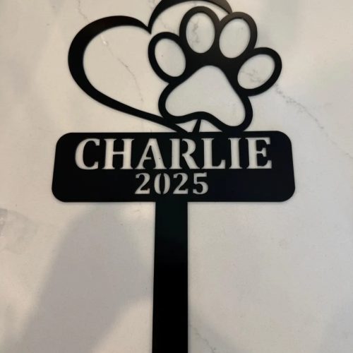 Click to view full screen Personalized Dog Pet Memorial Garden Stake Metal Signs TMS1653 photo review