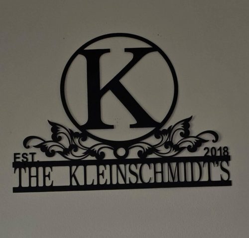 Click to view full screen Personalized Family Name Metal Sign Custom Monogram Door Decor TMS1666 photo review