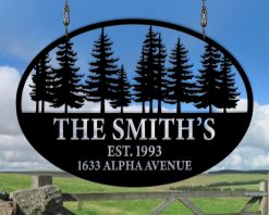 Personalized Family Name Metal Sign Outdoor TMS1650