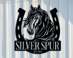 Personalized Horseshoe Name Metal Sign Horse Barn Decor Indoor Outdoor TMS1658
