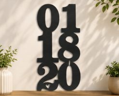 Personalized Metal Wedding Date Sign Custom Anniversary Gift for Couples TMS1664