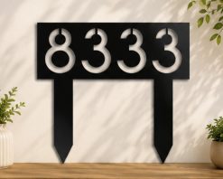 Personalized House Number Sign Metal Address Sign Indoor OutdoorTMS1665