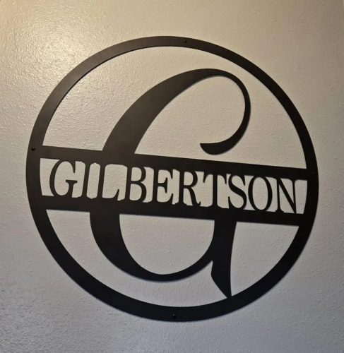 Click to view full screen Personalized Last Name Metal Sign Custom Wedding Gift TMS1667 photo review