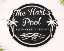 Metal Pool Signs Name
