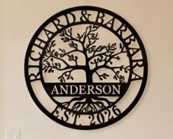 Personalized Tree of Life Metal Sign Custom Name Anniversary Gift TMS1672