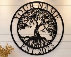 Personalized Tree of Life Metal Sign Custom Name TMS1676