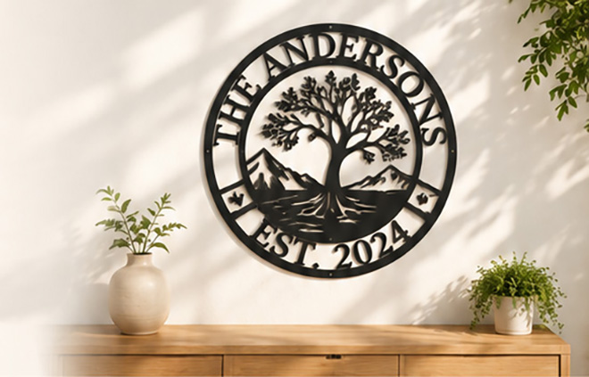 Custom metal sign design