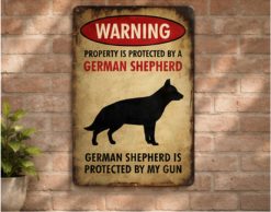 Beware Of Dog Metal Sign
