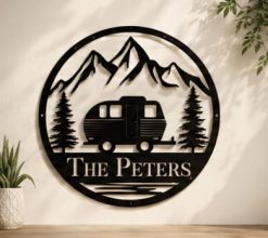 Camping Metal Sign