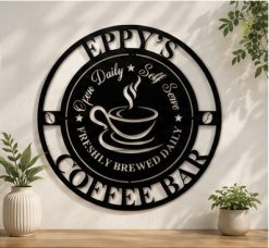 Coffee Bar Metal Sign