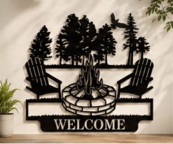 Fire Pit Campfire Metal Signs