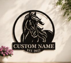 Horse Metal Sign
