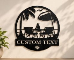 Metal Beach Sign
