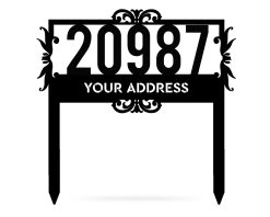 Personalized Address Metal Sign Custom House Number TMS1731