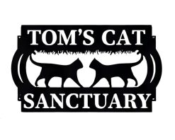 Personalized Cat Metal Sign Custom Cat Wall Decor Gift TMS1692