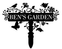Personalized Garden Name Metal Sign Custom Decor TMS1703