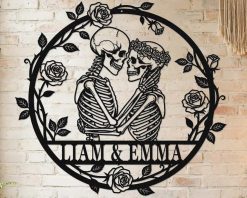 Personalized Skeleton Couple Metal Sign Wedding Gift for Couple TMS1737