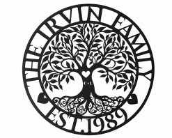 Personalized Family Name Tree of Life Metal Sign Wall Decor Wedding Gift TMS1783