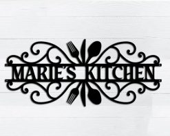 Personalized Kitchen Metal Sign Custom Name Wall Decor TMS1775