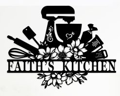 Personalized Kitchen Metal Sign Custom Name Wall Decor TMS1776