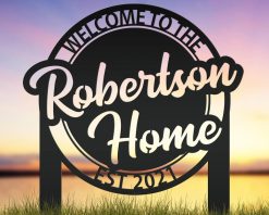 Personalized Welcome Metal Sign Custom Family Name TMS1746
