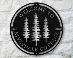 Personalized Welcome Metal Sign Custom Family Name TMS1747