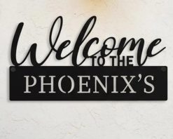 Personalized Welcome Metal Sign Front Door Decor TMS1751