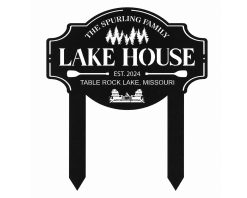 Personalized Custom Lake House Metal Sign Outdoor TMS1787