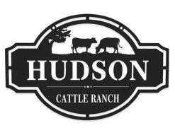 Personalized Metal Address Sign Cattle Custom House Number Decor TMS1791