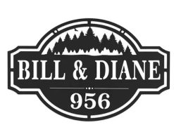 Personalized Metal Address Sign Forest Custom House Number Decor TMS1796