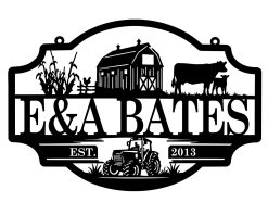 Personalized Metal Farm Signs Farmhouse Outdoor TMS1785
